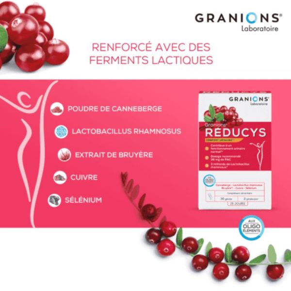 GRANIONS REDUCYS 30 Gélules - Confort Urinaire