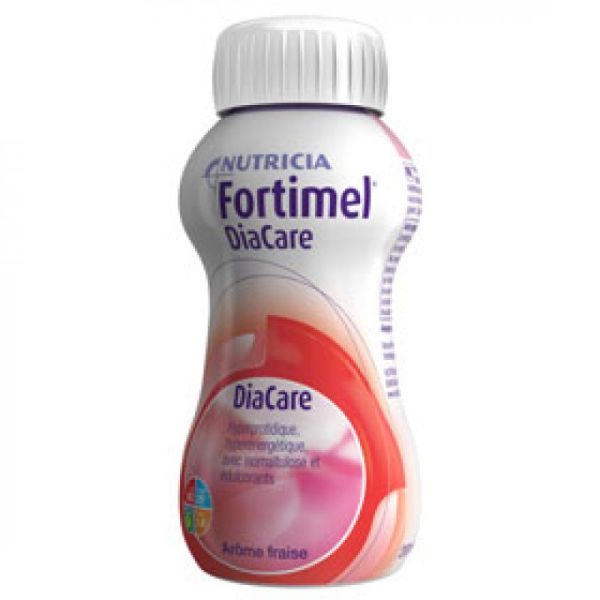 FORTIMEL DIACARE Fraise 200ml HP/HE - Aliment Diététique pour Besoins Nutritionnels en Cas de Dénutr