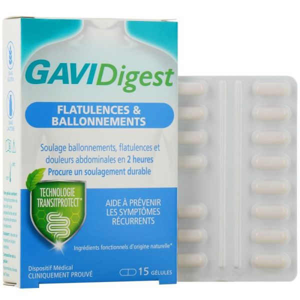 GAVIDigest Flatulences & Ballonnements - 15 Gélules