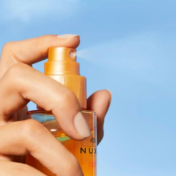 NUXE SUN Huile Lactée Capillaire Protectrice Hydratante 100ml - Multi-Protections : UV, Sel, Chlore