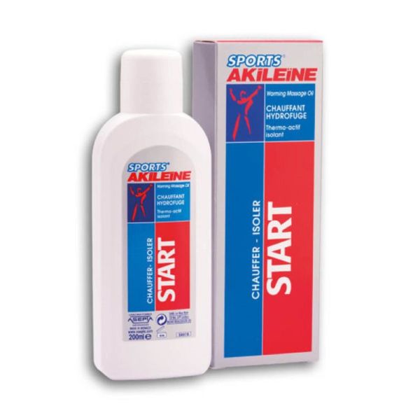 AKILEINE SPORTS START Huile 200ml - Thermo Actif, Chauffant Fort