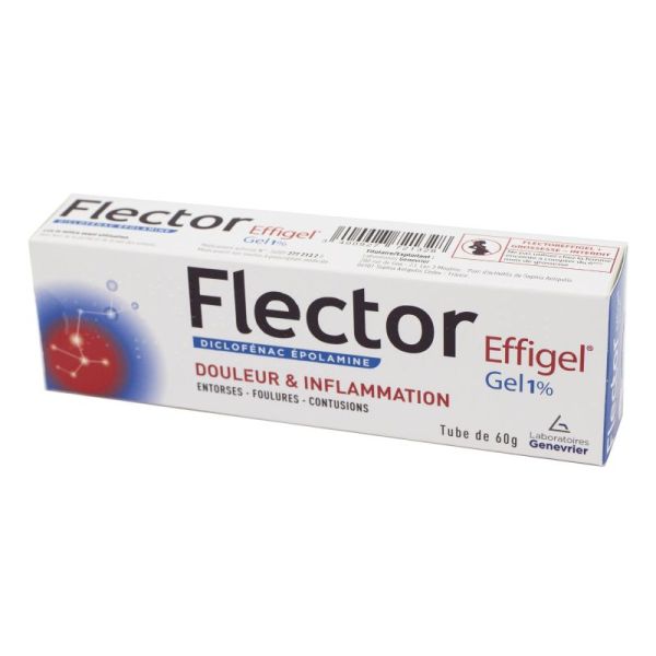 Flector Effigel 1%, gel anti-inflammatoire - Tube de 60 g
