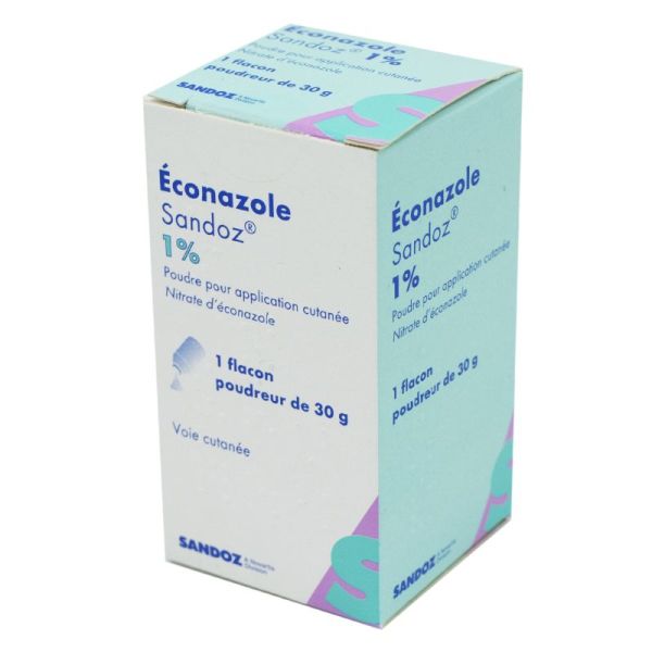 Econazole Sandoz 1 %, poudre, Flacon 30 g