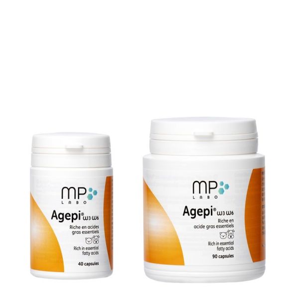 AGEPI OMEGA 3 et 6 40 Capsules - Beauté du Pelage et du Poil