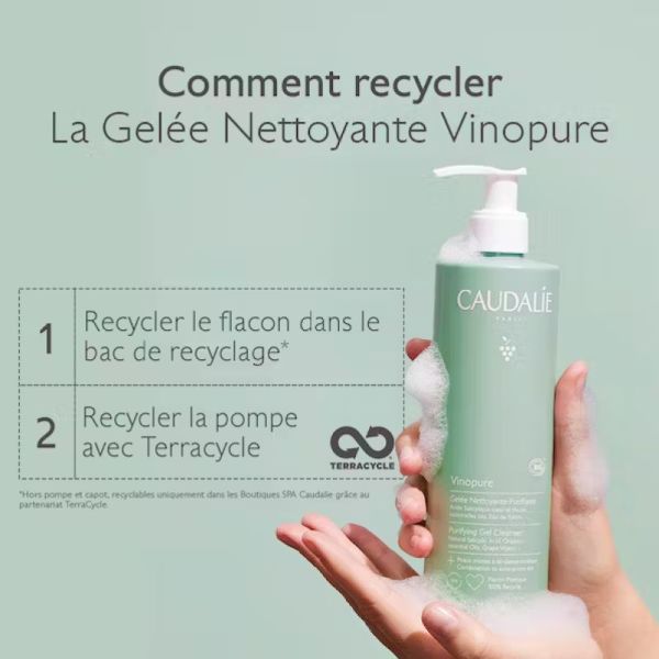 VINOPURE BIO Gelée Nettoyante Purifiante 385ml - Peaux Mixtes à Tendance Acnéique