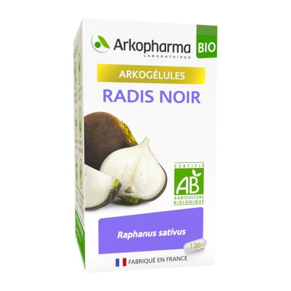 ARKOGELULES BIO Radis Noir - Bte/130 - Raphanus sativus - Digestion, Troubles Hépatiques, Foie