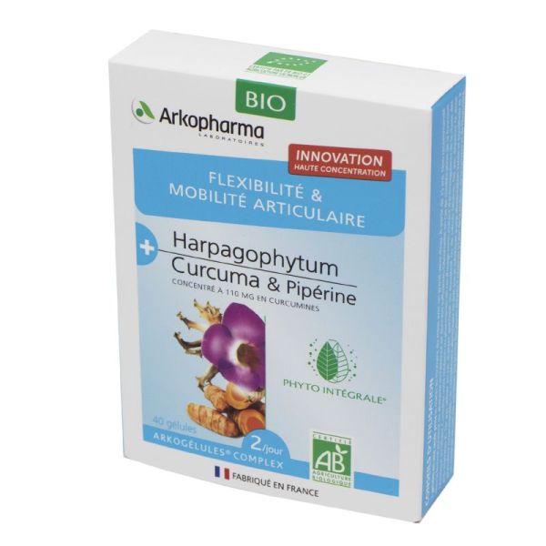 Arkogélules Curcuma Pipérine Bio 130 gélules - Grande pharmacie de