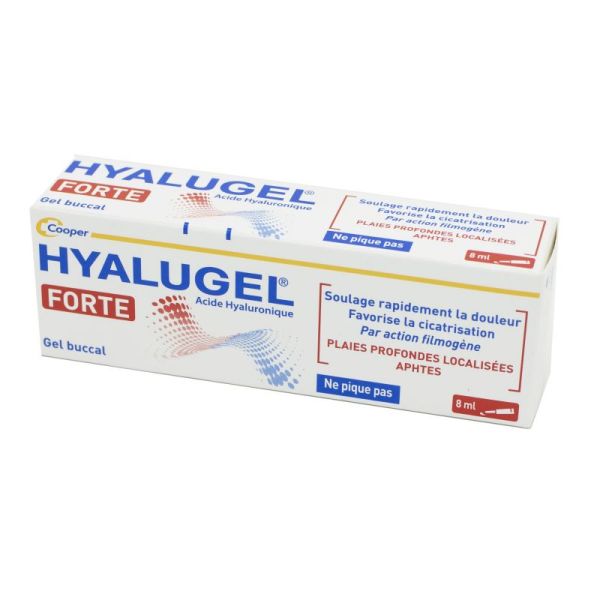 HYALUGEL FORTE 8ml - Gel Buccal à l' Acide Hyaluronique - Plaies Profondes Localisées, Aphtes