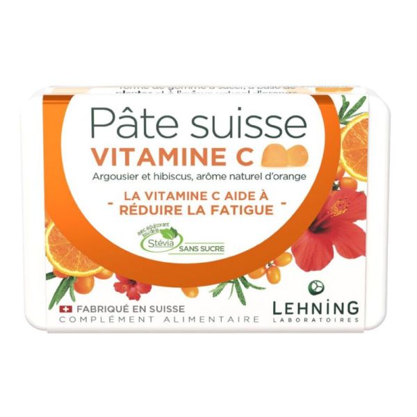 PATE SUISSE Vitamine C 40 Gommes - Aide à Réduire la Fatigue