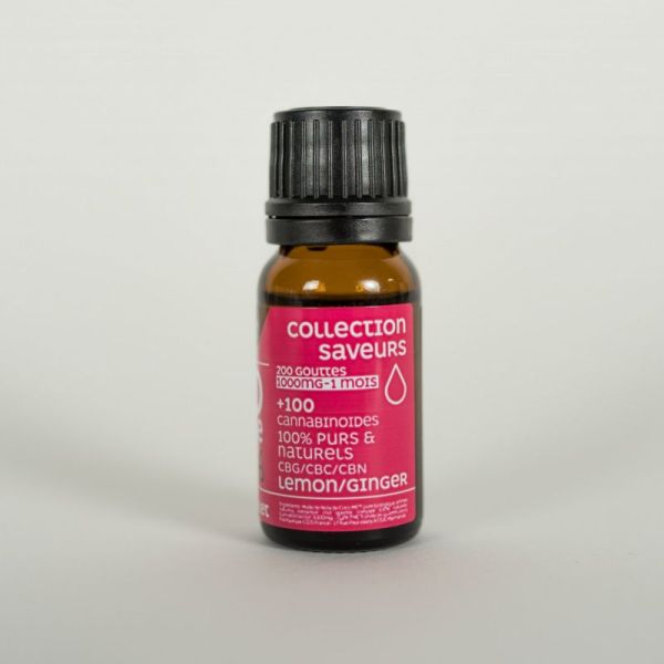 HUILE CBD Lemon Ginger Bio 10% 100mg Full Spectrum 10ml - Collection Saveurs MCT