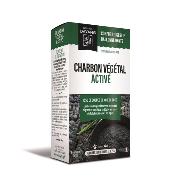 Charbon Végétal Activé Bio en Gélules Végétales - Ballonnements