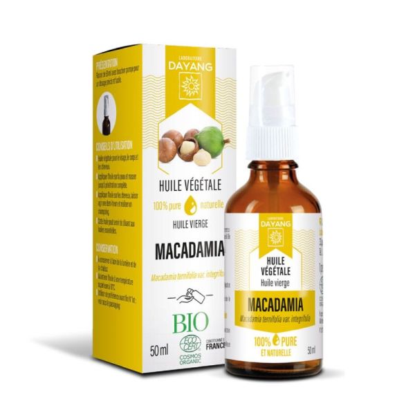 DAYANG BIO Huile Végétale MACADAMIA 50ml - Macadamia ternifolia var. integrifolia