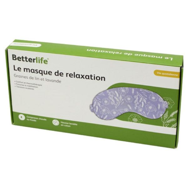 BETTERLIFE Le Masque de Relaxation Yeux - Graine de Lin et Lavande - 1 Unité