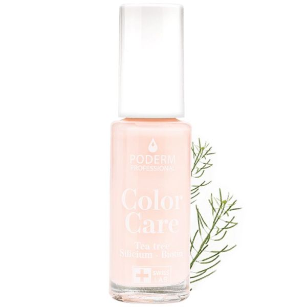 PODERM PROFESSIONAL Color Care Rose Poudrée 8ml - Vernis à Ongles Tea Tree