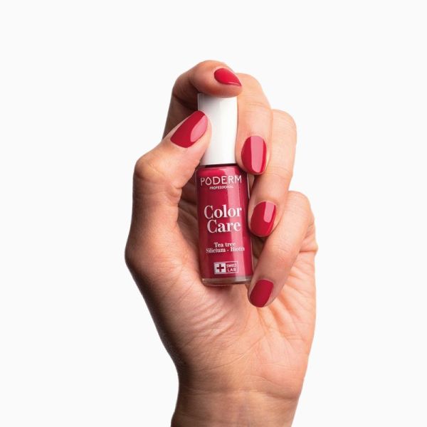 PODERM PROFESSIONAL Color Care Rouge Rose 8ml - Vernis à Ongles Tea Tree