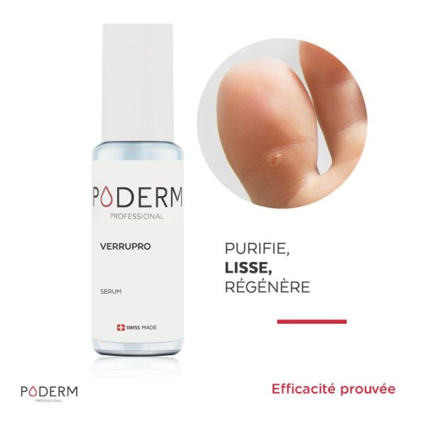 PODERM PROFESSIONAL VERRUPRO 8ml - Solution Sérum Pieds et Mains