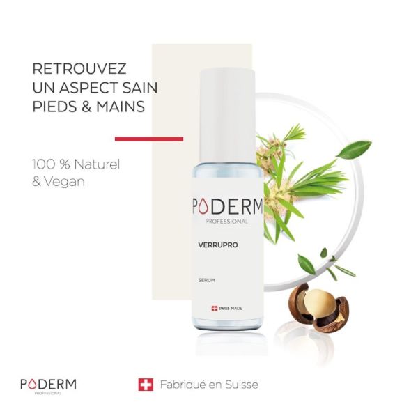 PODERM PROFESSIONAL VERRUPRO 8ml - Solution Sérum Pieds et Mains