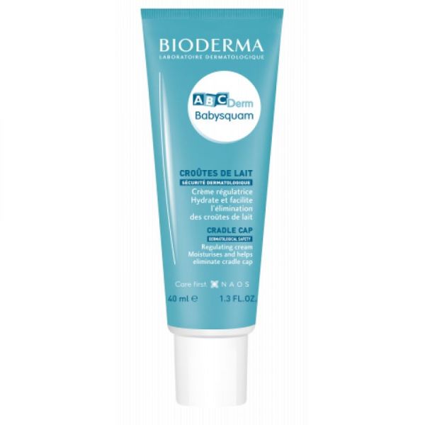 BIODERMA ABCDerm BabySquam Crème Kérato Régulatrice 40ml - Soin Spécifique Croûtes de Lait