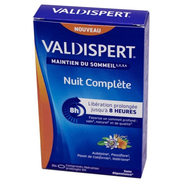 VALDISPERT NUIT COMPLETE 30 Comprimés - Sommeil Perturbé, Réveils Nocturnes