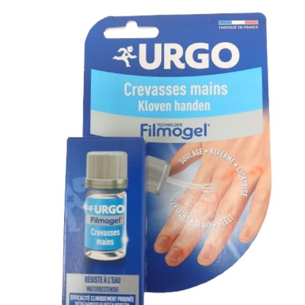 URGO FILMOGEL Crevasses Mains - Soulage, Accélère et Cicatrise les Crevasses des Mains - Dès 3 ans -