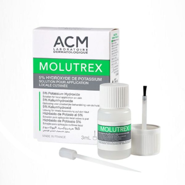 MOLUTREX 3ml Molluscum contagiosum - Solution d' Hydrode de Potassium 5% - Dès 2 Ans