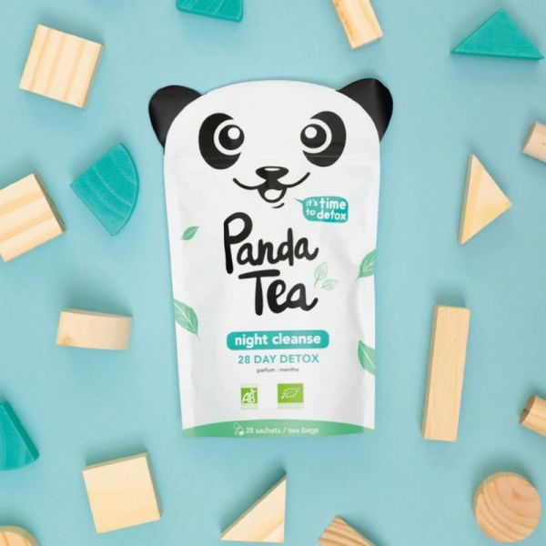 PANDA TEA NIGHT CLEANSE 28 Sachets - Détoxification, Digestion, Ballonnements - Menthe