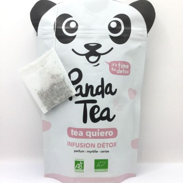 PANDA TEA , Tea Quiero , Infusion détox , Infusion , Myrtille - Cerise , 28 Sachets , 3760293232447