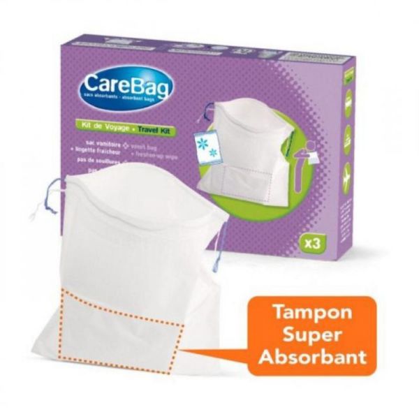 CAREBAG Sac Vomitoire avec Tampon Super Absorbant - Gélifie les Matières et Capte les Mauvaises Odeu