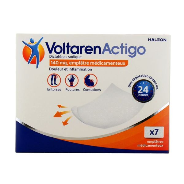 HALEON - VoltarenActigo, 140 mg emplâtre médicamenteux- 7 patchs -