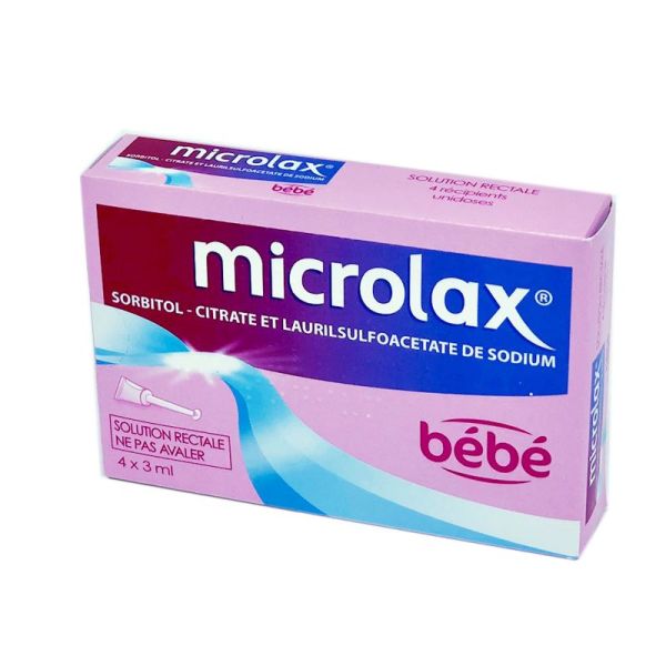 MICROLAX Bébé solution rectale 4 unidoses Johnson & Johnson