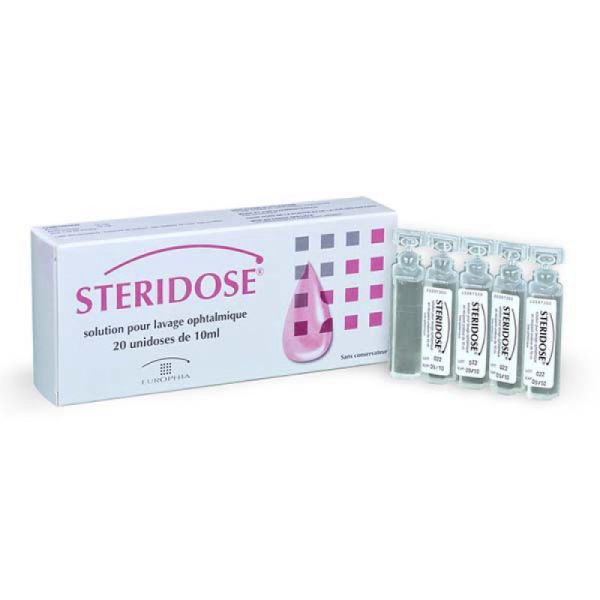 Steridose, solution pour lavage ophtalmique -  20 unidoses