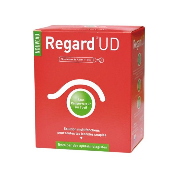 REGARD UD 30 Unidoses de 7.5ml - Solution Multifonctions pour Lentilles Souples - Yeux Sensibles