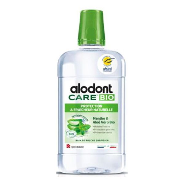 ALODONT CARE BIO Protection et Fraîcheur Naturelle 500ml - Bain de Bouche Quotidien