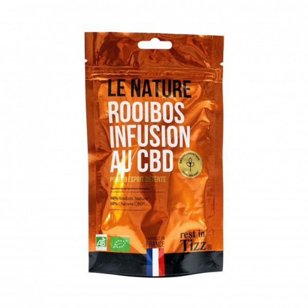 REST IN TIZZ Infusion au CBD Bio Rooibos Le Nature 50g