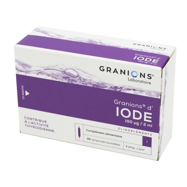 GRANIONS D'IODE, solution buvable - 30 ampoules 2 ml
