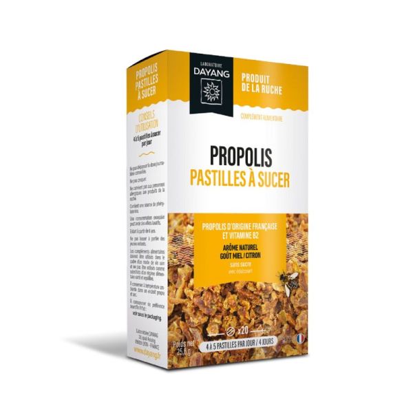 DAYANG PROPOLIS 20 Pastilles - Voies Respiratoires : Nez, Gorge