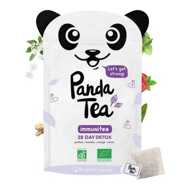 PANDA TEA IMMUNITEA 28 Sachets - Défenses Immunitaires - Menthe Orange Citron