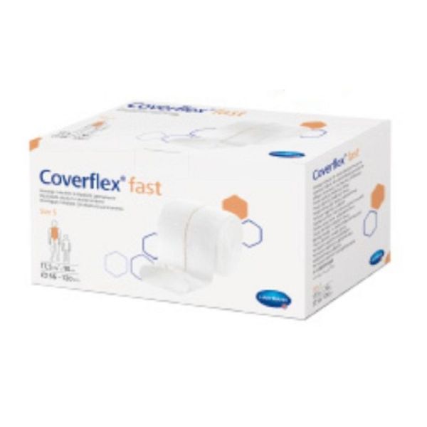 COVERFLEX FAST 17.5cm x 10m Ligne Orange - 1 Bandage Tubulaire a Elasticité Permanente