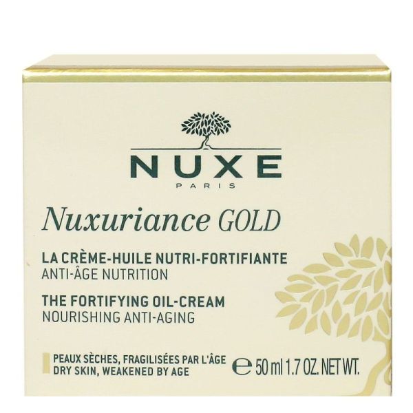 NUXE Nuxuriance Gold Crème Huile Nutri Fortifiante Anti Age Absolu - Peaux Sèches Fragilisées - 50ml-3264680015908