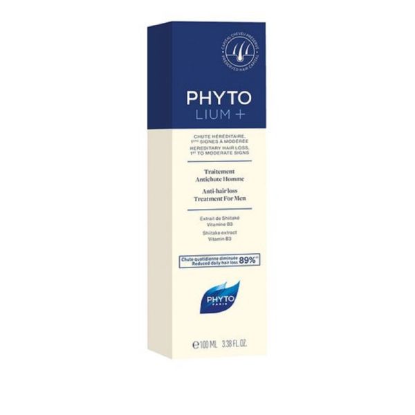 PHYTOLIUM+ Traitement Antichute Homme 100ml - Chute Héréditaire, 1ers Signes à Modérés