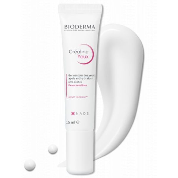 BIODERMA Créaline Yeux 15ml - Contour des Yeux Apaisant Hydratant - Peaux Sensibles