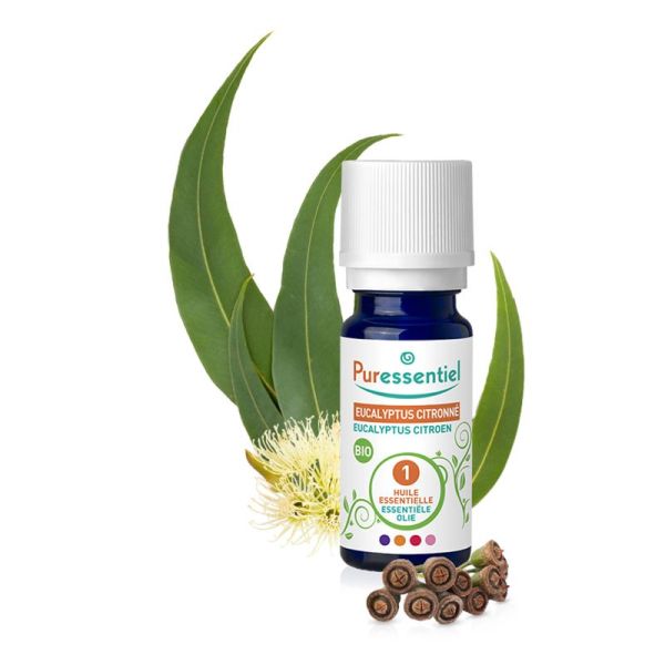 PURESSENTIEL BIO Eucalyptus Citronné 10ml - Huile Essentielle Eucalyptus citriodora