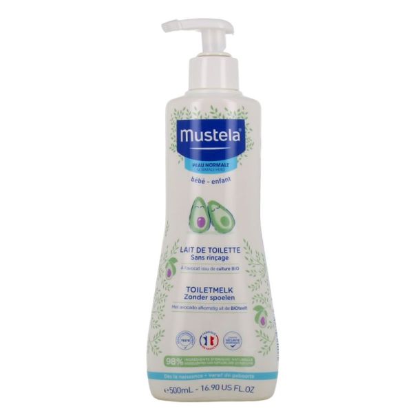 MUSTELA PEAU NORMALE Lait de Toilette 500ml - Sans Rinçage - à l' Avocat Bio