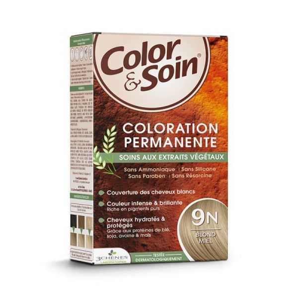 Color & Soin coloration permanente - soins aux extraits végétaux - 9 N Blond Miel