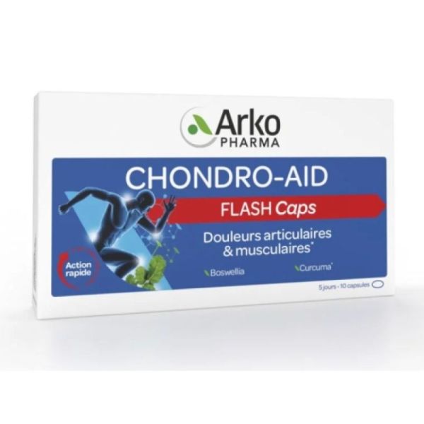 CHONDRO AID Flash Caps 10 Capsules - Confort Musculaire et Squelettique