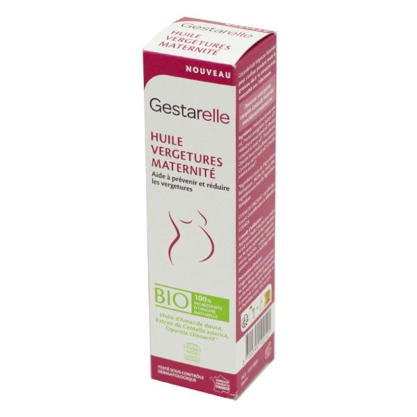 GESTARELLE BIO Huile Vergetures Maternité 100ml - Ventre, Hanches, Cuisses, Fesses, Poitrines