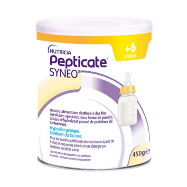 PEPTICATE SYNEO +6 Mois 450g - Allergie aux Protéines de Lait de Vache