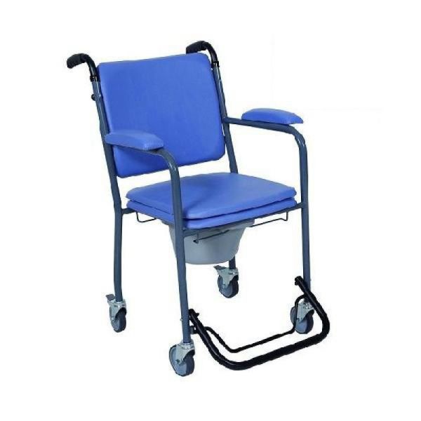 Chaise Garde Robe Mobile à Roulettes GR 30 - Avec Accoudoirs Fixes - Seau Ergonomique - V3603* - 1 U