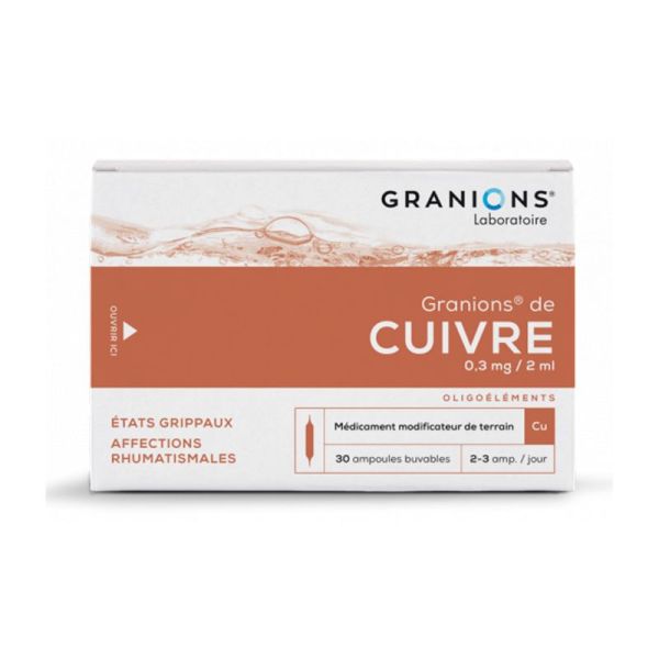 GRANIONS DE CUIVRE, solution buvable - 30 ampoules 2 ml