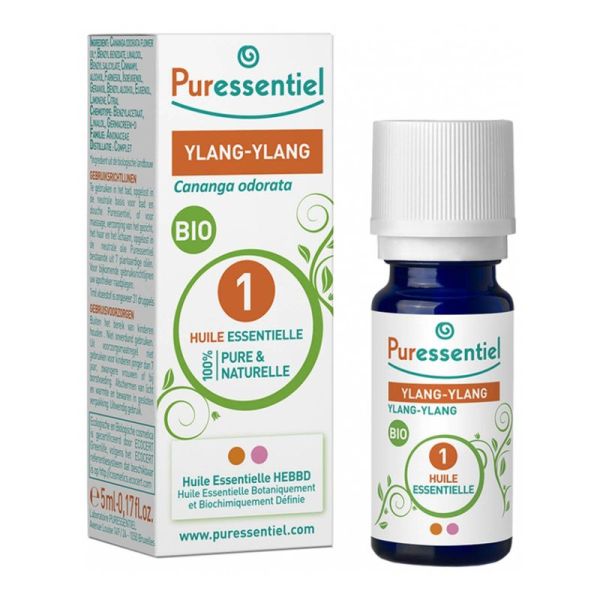 PURESSENTIEL BIO Ylang Ylang 5ml - Huile Essentielle Cananga odororata